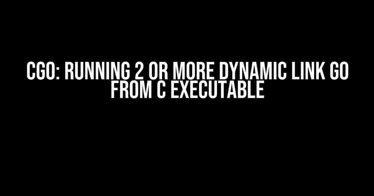 cgo: Running 2 or More Dynamic Link GO from C Executable