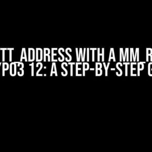 Extend tt_address with a mm_relation in Typo3 12: A Step-by-Step Guide