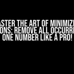 Master the Art of Minimizing Repetitions: Remove All Occurrences of One Number Like a Pro!