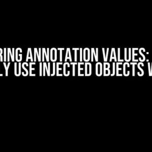 Mastering Annotation Values: How to Correctly Use Injected Objects with SpEL