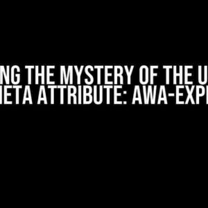 Unlocking the Mystery of the Unknown Meta Attribute: awa-expId